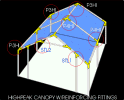 High Gable Peak Canopy<br />with Reinforcing Fittings