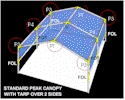 Tarp over Side Frame Canopy Design