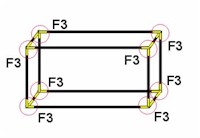 Firewood Rack with end and horizontal reinforcement