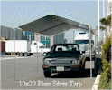 10X20 Gable Tarp Canopy with Silver Sunblocker Tarps