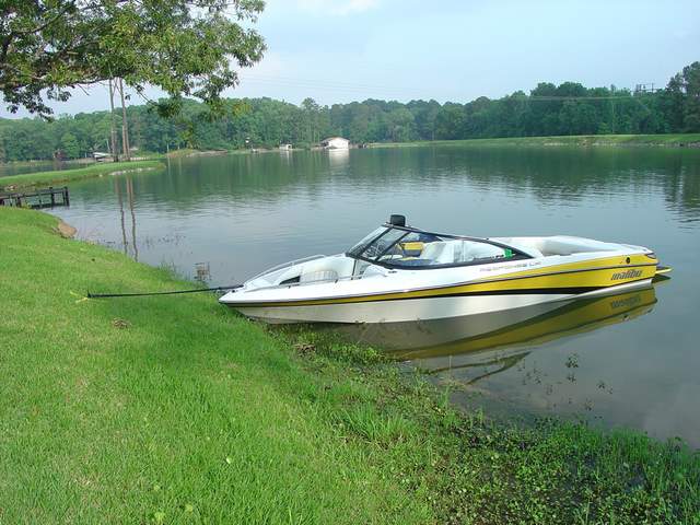 Temporary boat shore anchor